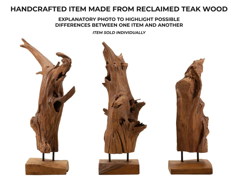 Scultura Akar 23x27x64 cm in Teak Riciclato