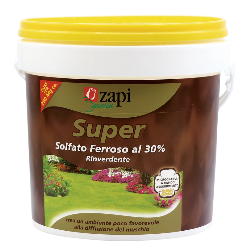 Concime microgranulare a base di solfato ferroso per prato Zapi Super Solfato Ferroso 30% 5 kg