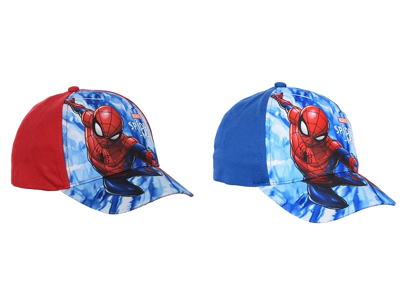 Spiderman cappello con visiera taglie 52 e 54 in colori assortiti