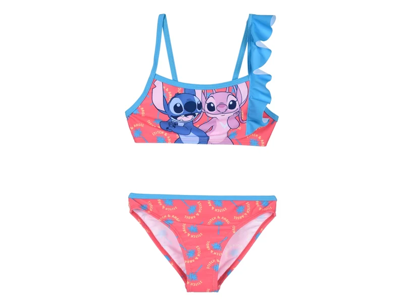 Lilo e stitch costume mare bikini taglie dalla 3 alla 8 anni blu