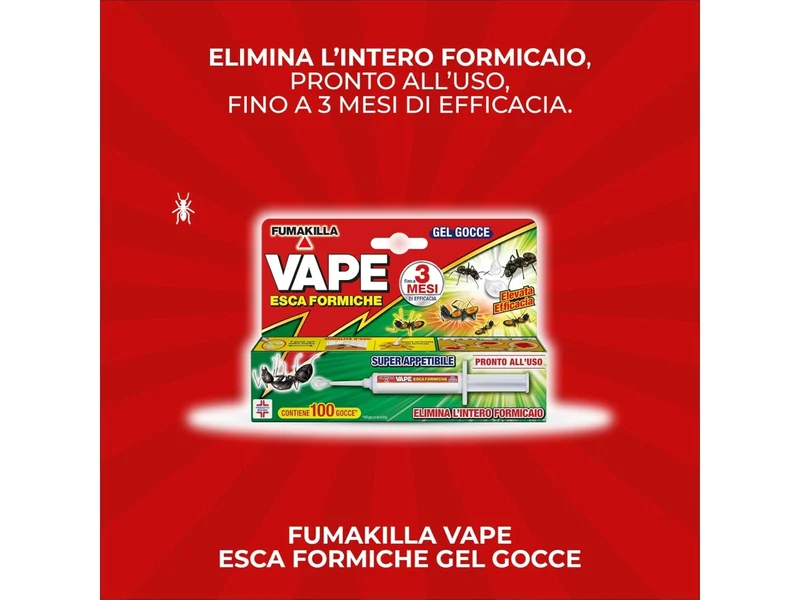 Vape esca formiche gel, siringa da 5gr