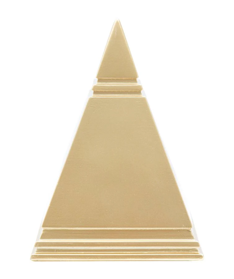 Piramide dorata elegante cm 11,5x11,5x15,5