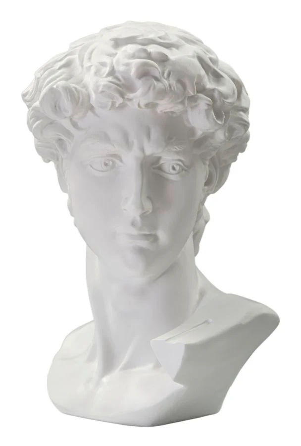 Testa Antica Bianca Scultura Elegante 44x35,5x60 cm