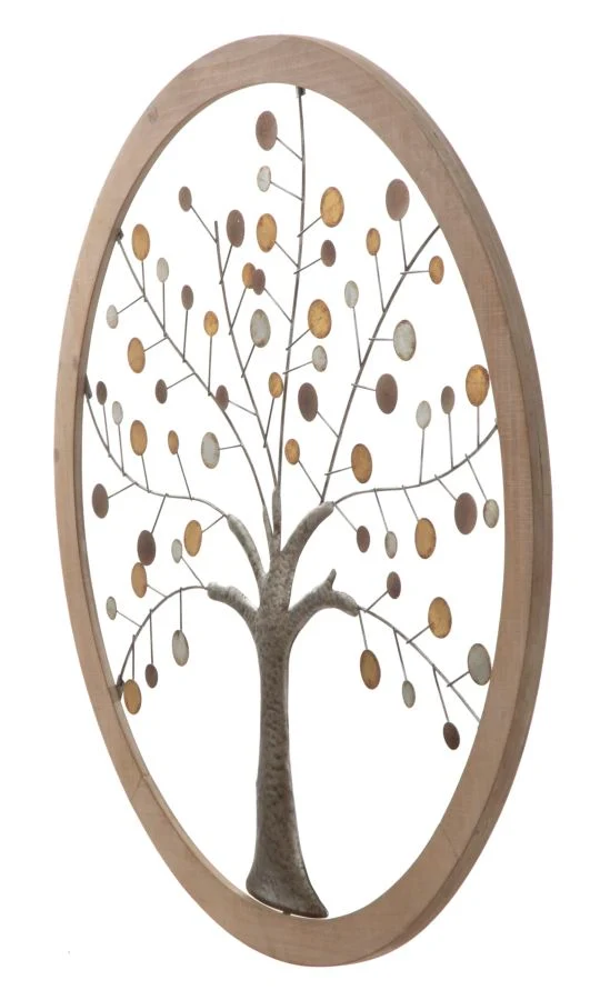 Pannello Decorativo Albero della Vita - Specchio Ø 80x2 cm