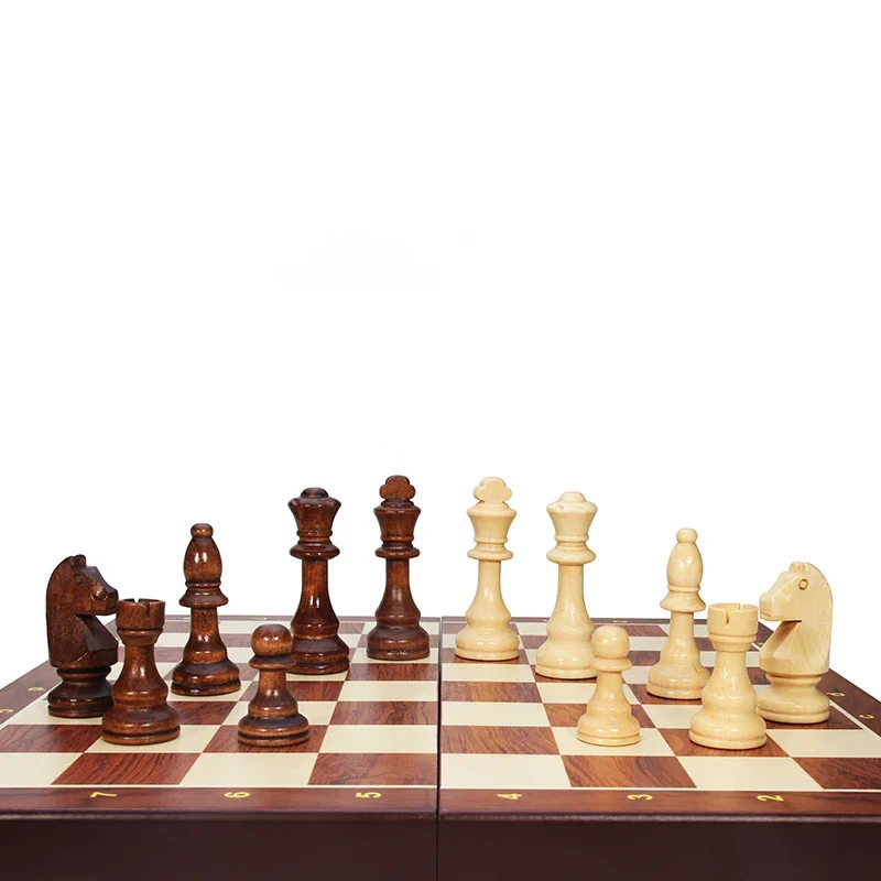 Opvouwbare houten schaakset – Massief hout, luxe stukken & compacte opberging
