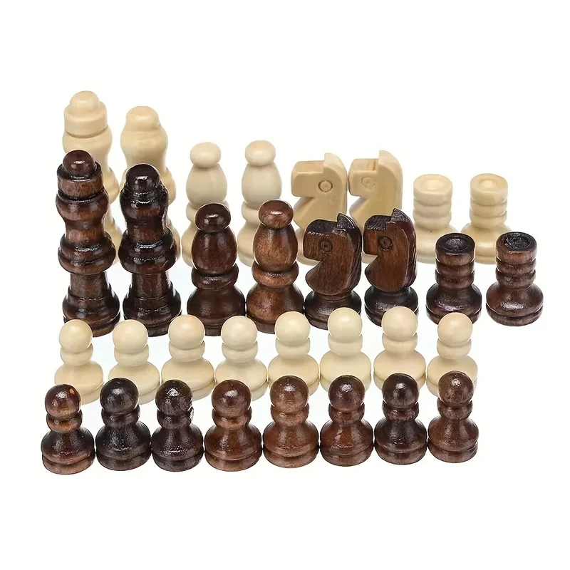 Chessora Complete Houten Schaakset – 32-Delige Set van Hoogwaardig Hout, Klassiek Ontwerp voor Beginners & Gevorderden