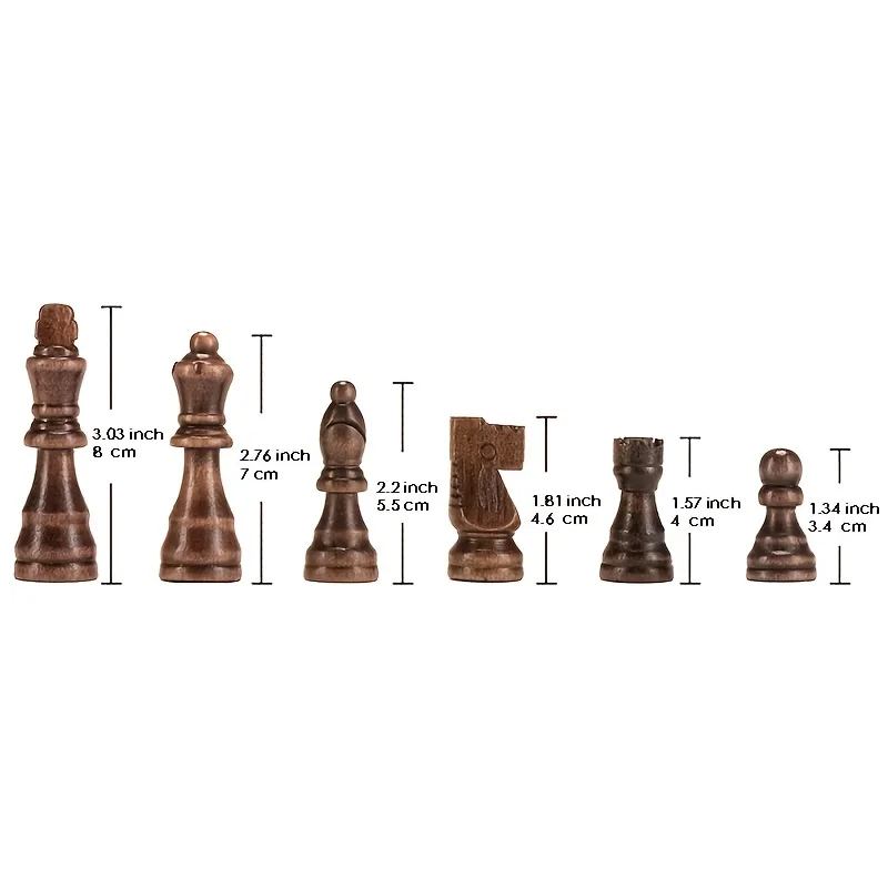 Chessora Complete Houten Schaakset – 32-Delige Set van Hoogwaardig Hout, Klassiek Ontwerp voor Beginners & Gevorderden