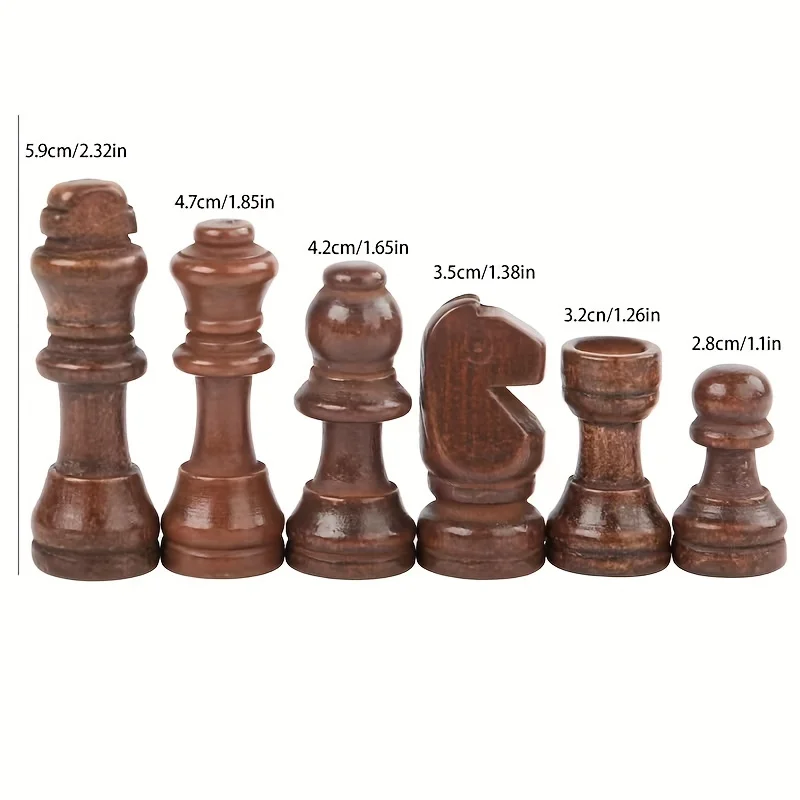 Chessora Complete Houten Schaakset – 32-Delige Set van Hoogwaardig Hout, Klassiek Ontwerp voor Beginners & Gevorderden