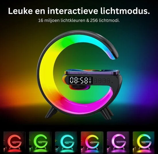 Wake Up Light Wekkerlamp – Zonsopgangsimulatie & Draadloos Opladen