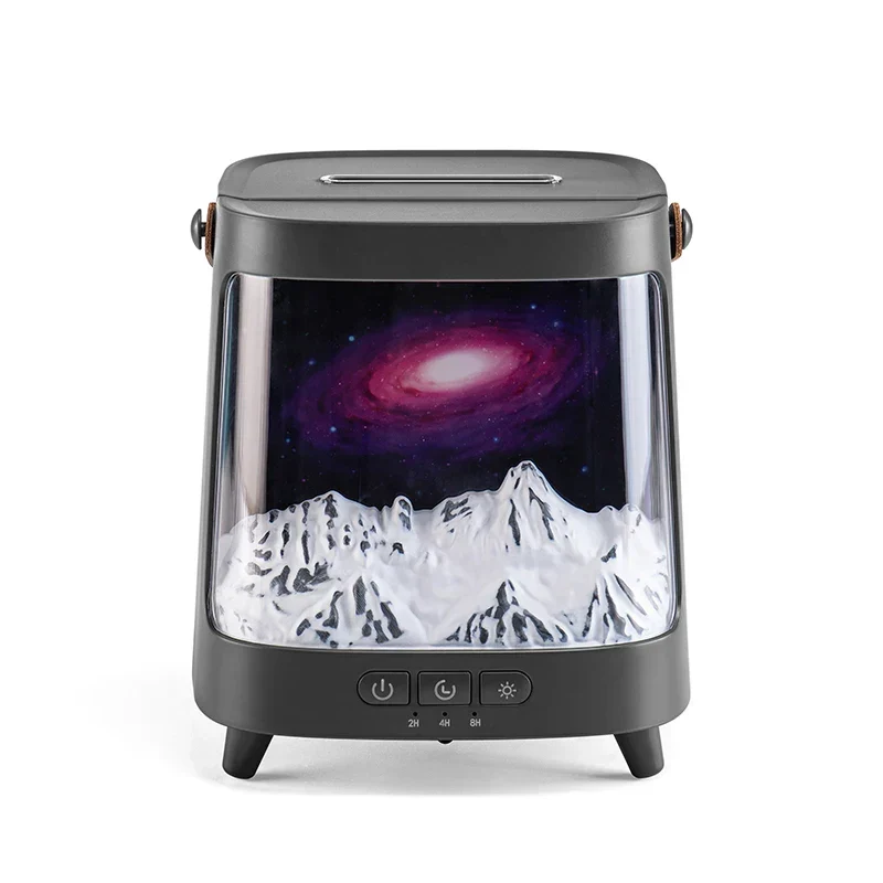 AeroGlow Galaxy Flame Diffuser – Aroma Vernevelaar met Warm Licht & Afstandsbediening