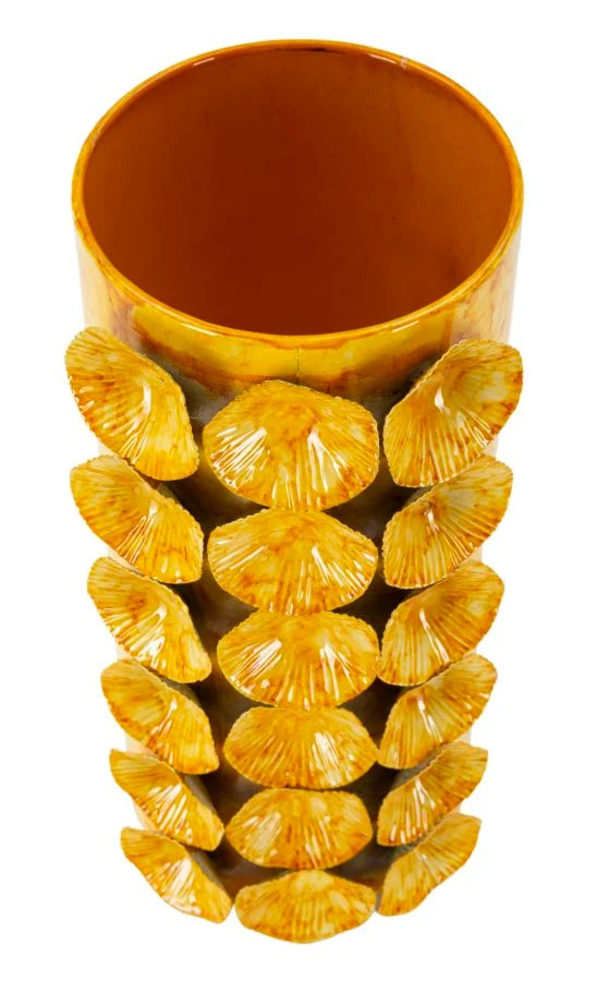 Vaso Drop 16x15x33 cm in Ferro Giallo