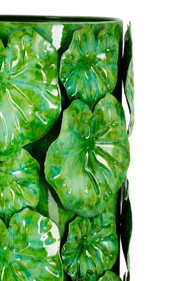 Vaso Drop 18x17,5x46 cm in Ferro Verde