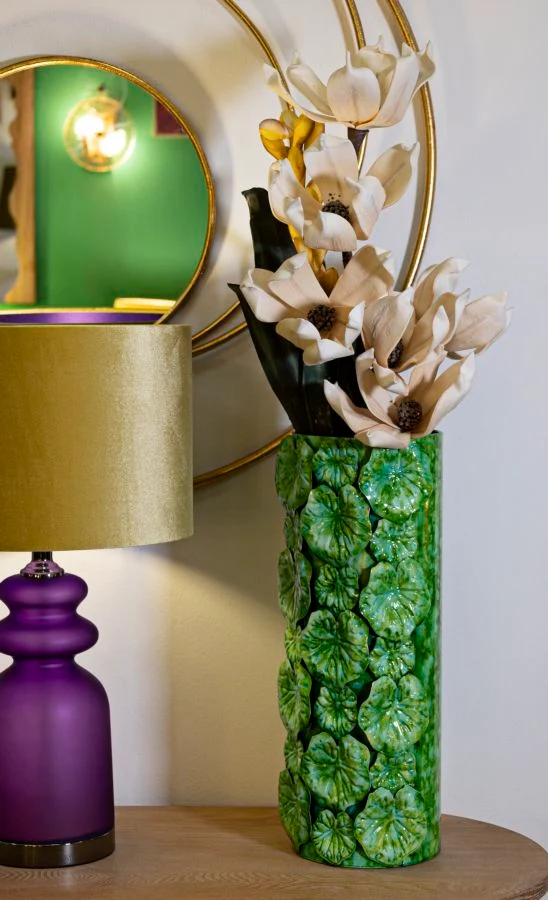 Vaso Drop 18x17,5x46 cm in Ferro Verde