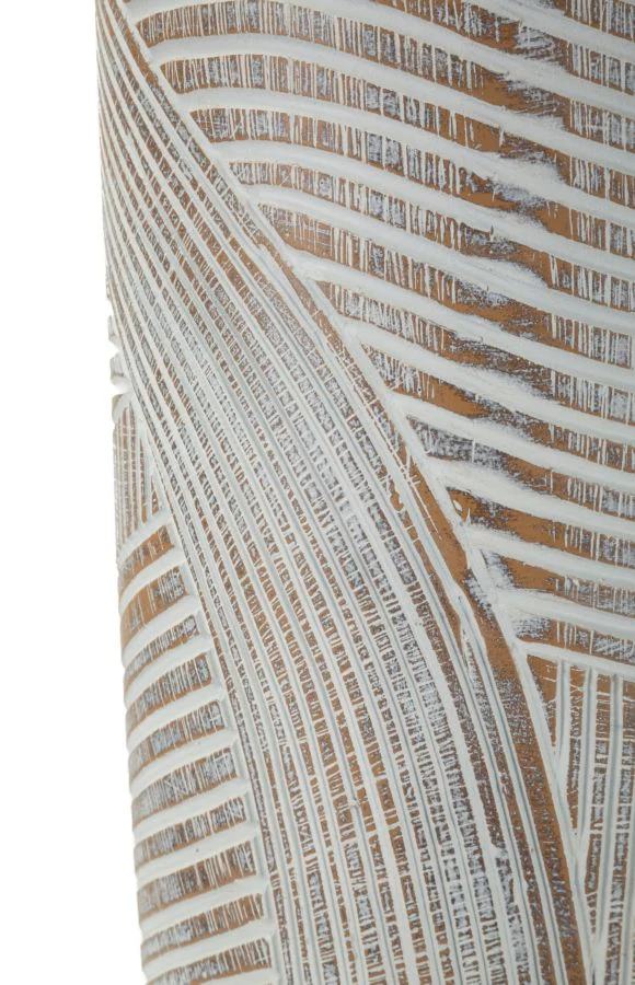 Vaso Resina Woody Ø18x45 cm in Resina Bianco effetto lavato