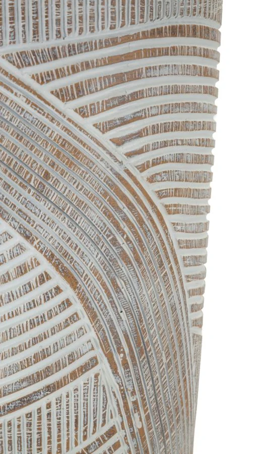 Vaso Resina Woody Ø19x55 cm in Resina Bianco effetto lavato