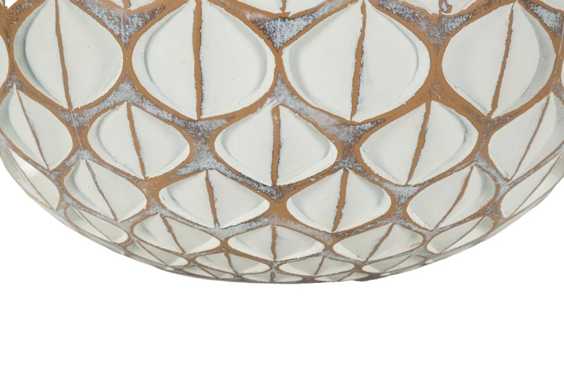 Vaso Resina Tibet Ø27x27 cm in Resina Bianco effetto lavato