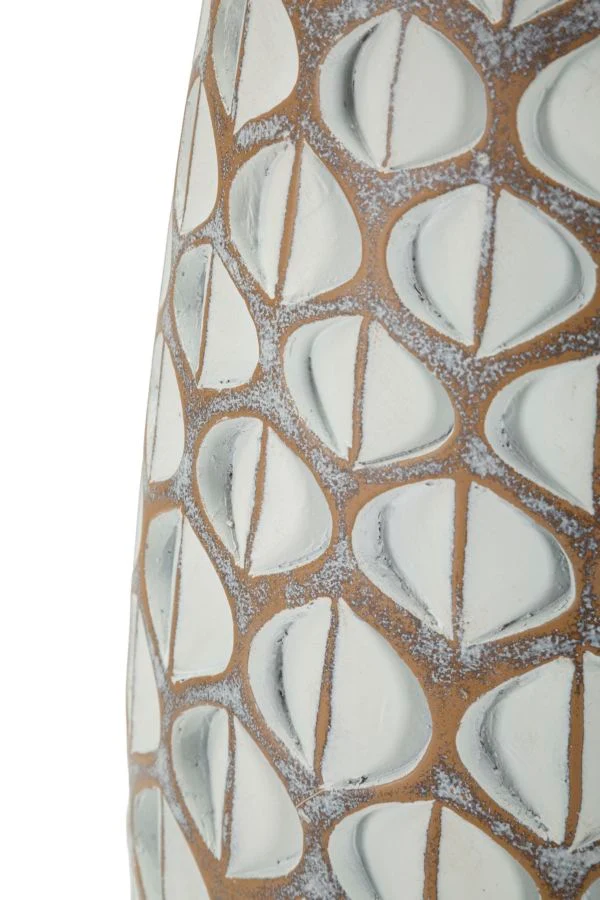 Vaso Resina Tibet Ø20x45,5 cm in Resina Bianco effetto lavato