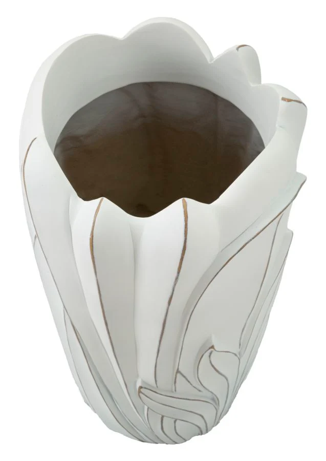 Vaso Gardy Ø29x48 cm in Resina Bianco effetto lavato