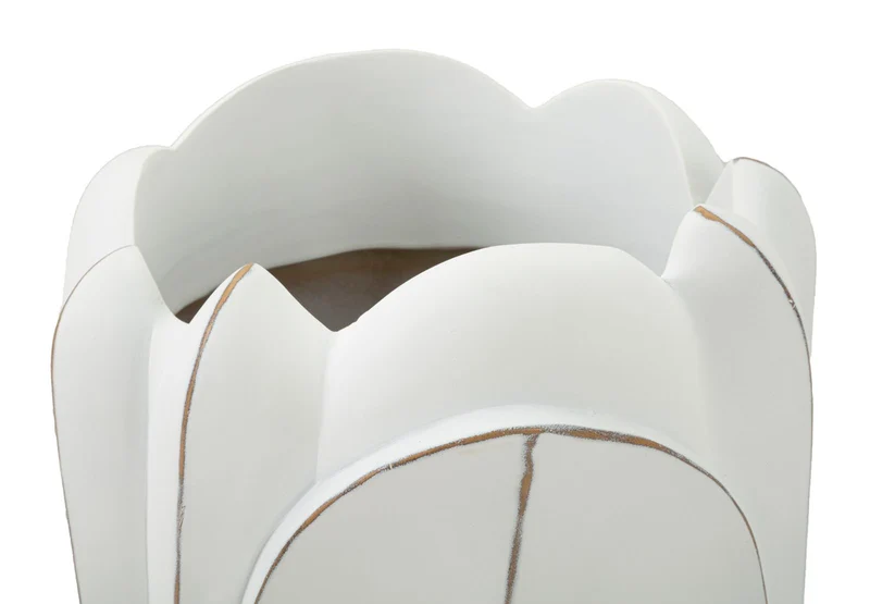 Vaso Gardy Ø29x48 cm in Resina Bianco effetto lavato