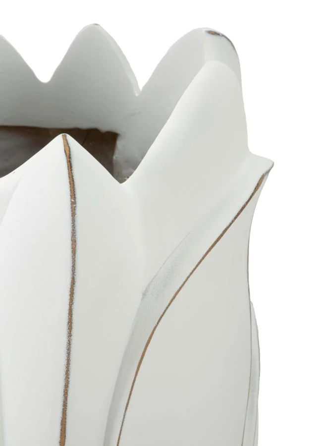Vaso Gardy Ø30,5x69 cm in Resina Bianco effetto lavato