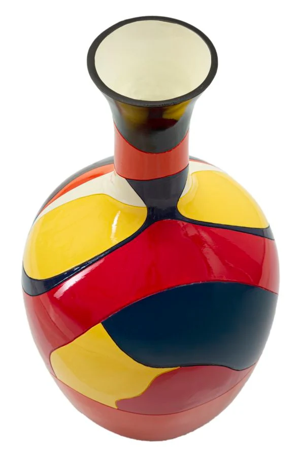 Vaso Rubic Ø29x59 cm in Resina Multicolor