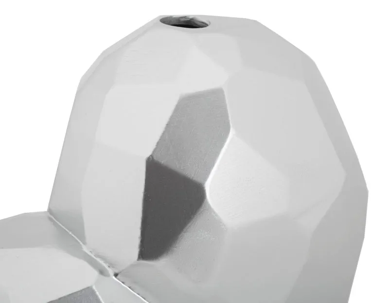 Vaso Heart Silver 19x9x18 cm in Resina Argento