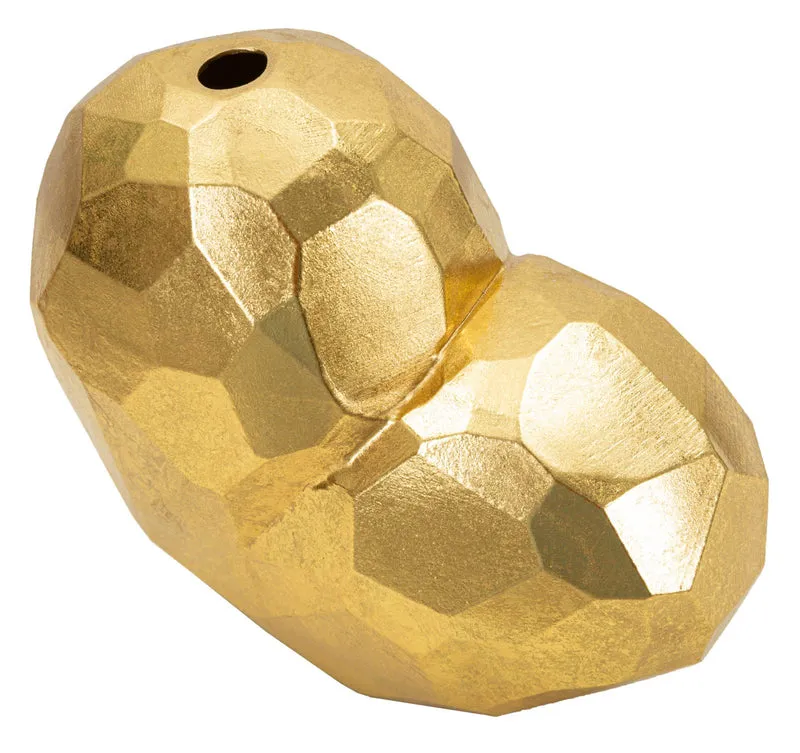Vaso Heart Gold 19x9x18 cm in Resina Oro