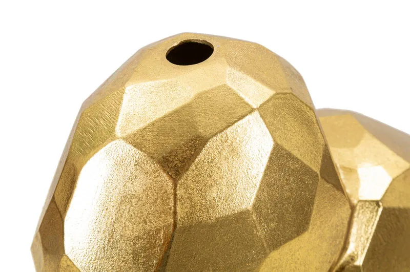 Vaso Heart Gold 19x9x18 cm in Resina Oro
