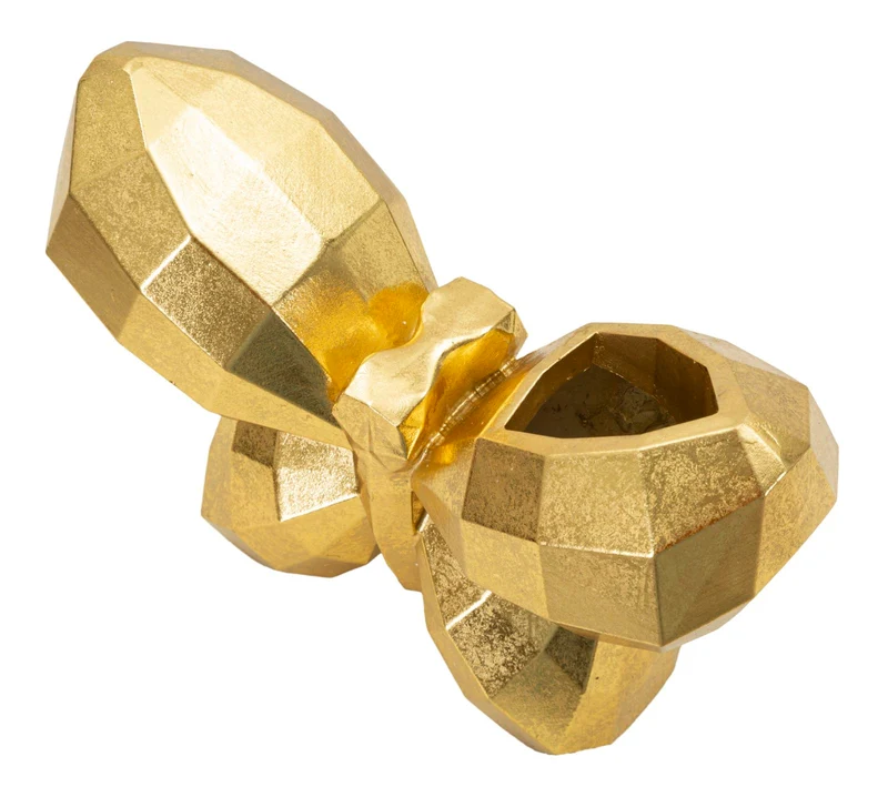 Vaso Butterfly Gold 22,5x8x15 cm in Resina Oro