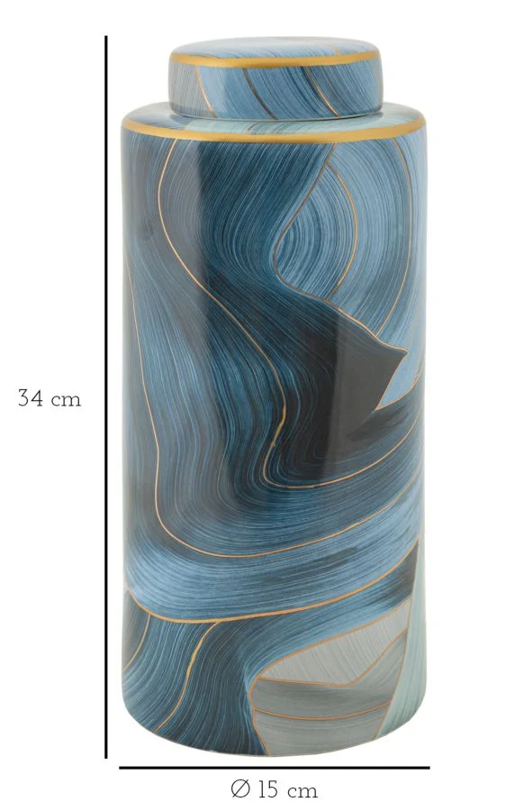 Vaso Ceramica Elegant Ø15x34 cm in Ceramica Multicolor