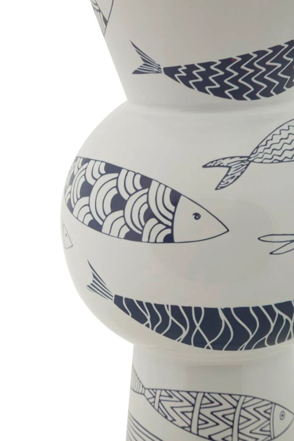 Vaso Ceramica Fish Tall Ø14x38,5 cm in Ceramica Multicolor
