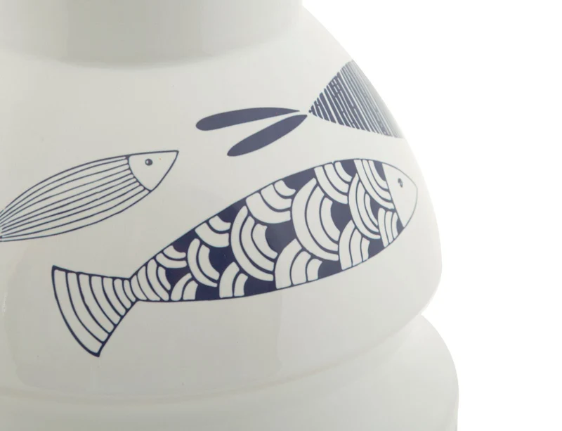 Vaso Ceramica Fish Ø21x31 cm in Ceramica Multicolor