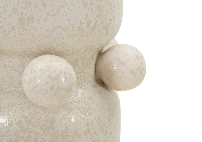 Vaso Ceramica Bubbles Ø16x28 cm in Ceramica Crema