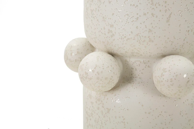 Vaso Ceramica Bubbles Ø15,5x41 cm in Ceramica Crema