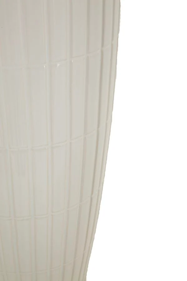 Vaso Ceramica Shopping Ø18x45 cm in Ceramica Bianco e Oro