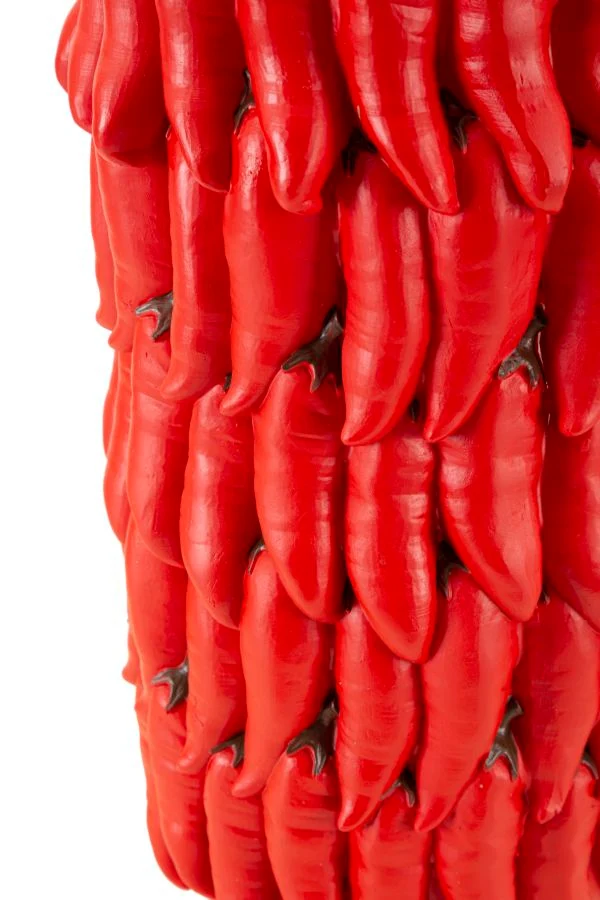 Vaso Chili Ø20x34 cm in Resina Rosso