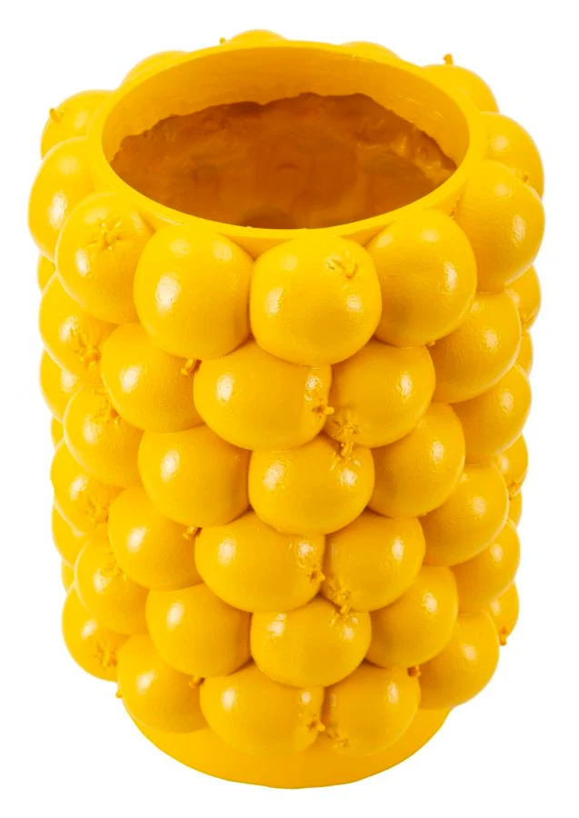Vaso Lemons Ø21x28 cm in Resina Giallo