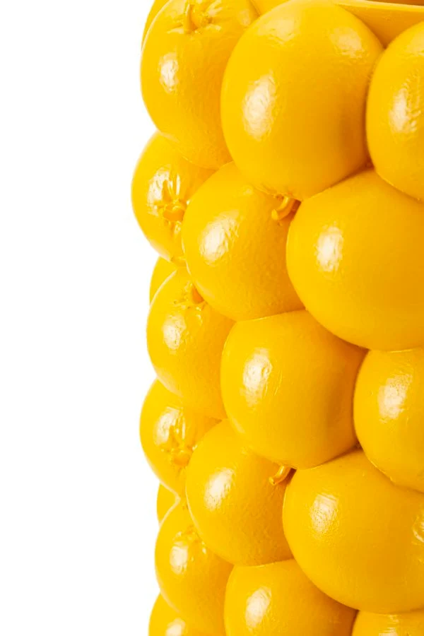 Vaso Lemons Ø21x28 cm in Resina Giallo