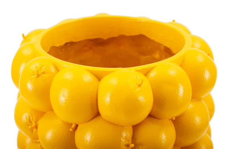 Vaso Lemons Ø21x28 cm in Resina Giallo