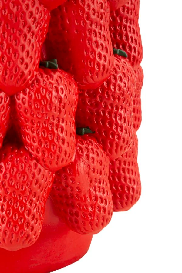 Vaso Strawberry Ø20x32 cm in Resina Rosso