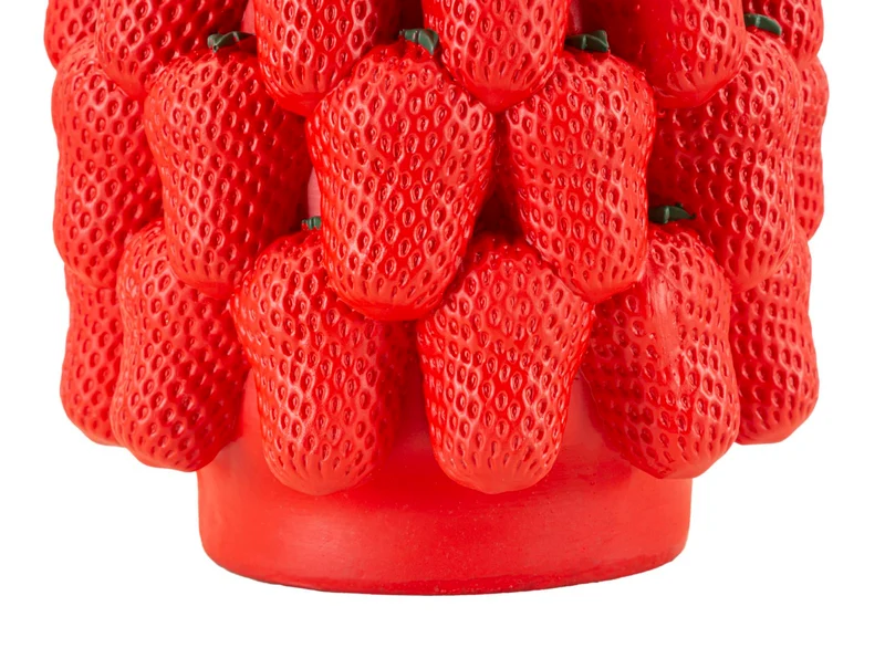 Vaso Strawberry Ø20x32 cm in Resina Rosso