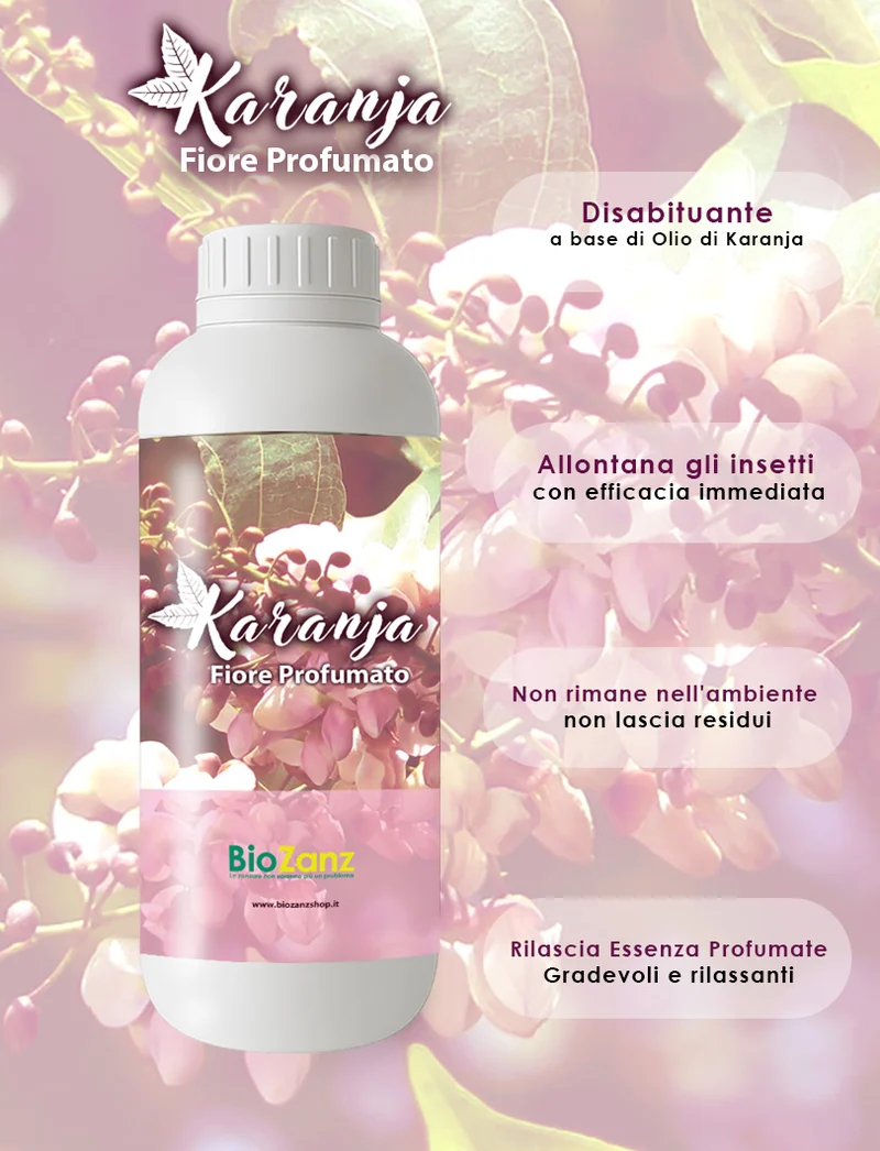 Ricariche Biozanz | KaranjaFiore Profumato 1000 ml - Disabituante per insetti ad azione rapida (cod. 4050)