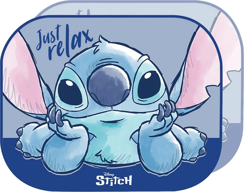 TATAWAY Coppia tendine laterali parasole auto Disney Lilo Stitch 44x35 cm