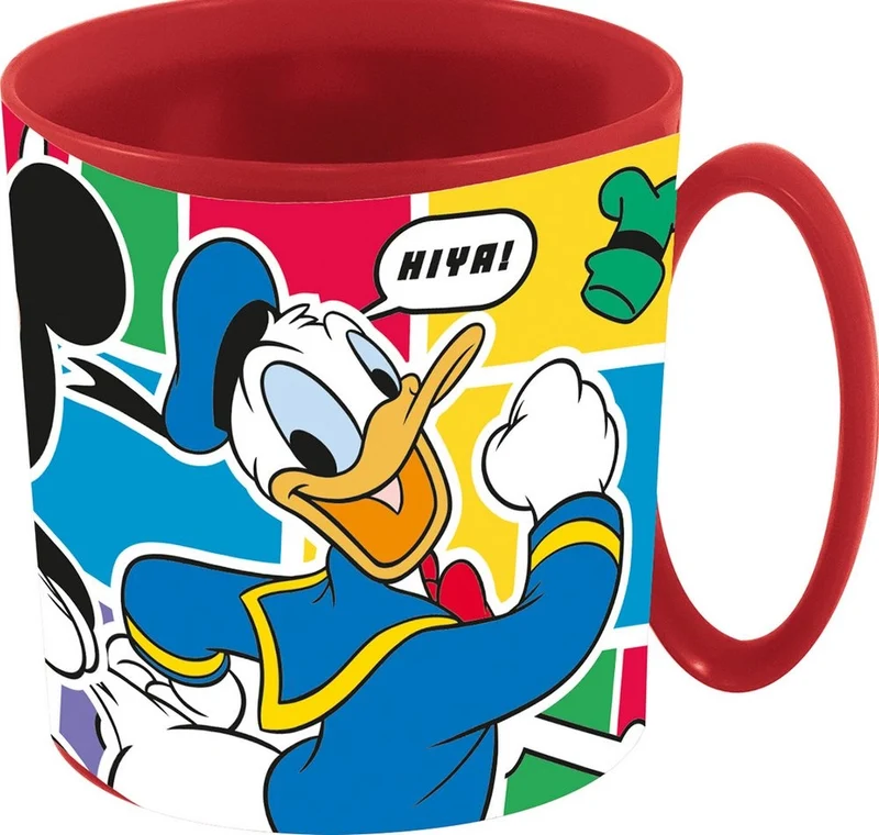 TATAWAY Disney Tazza rossa per in plastica Mickey Mouse Topolino da 350 ml
