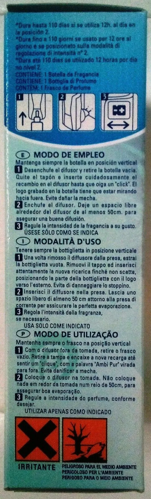 Profumo Ambipur casa aqua ricarica 20 ml. x 6 pezzi RINFRESCANTE PIOGGIA ESTIVA
