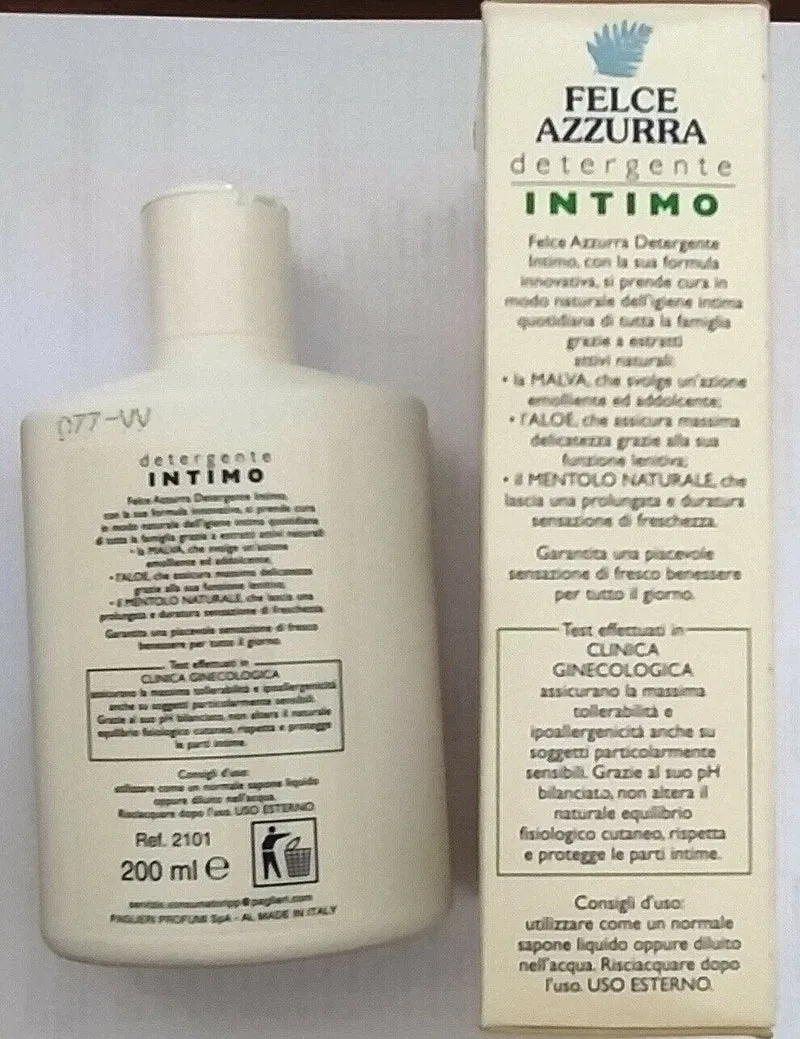 Felce Azzurra detergente intimo lenitivo 200 ml x 3 BOTTIGLIE 600 ML TOTALE