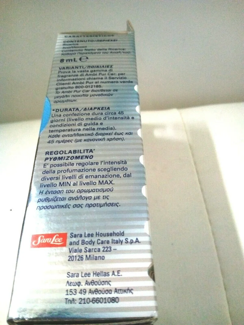 Deodorante Ambi Pur Car Pacific Air ricarica 8 ml.