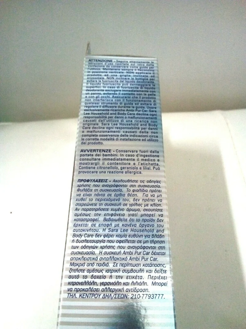 Deodorante Ambi Pur Car Pacific Air ricarica 8 ml.