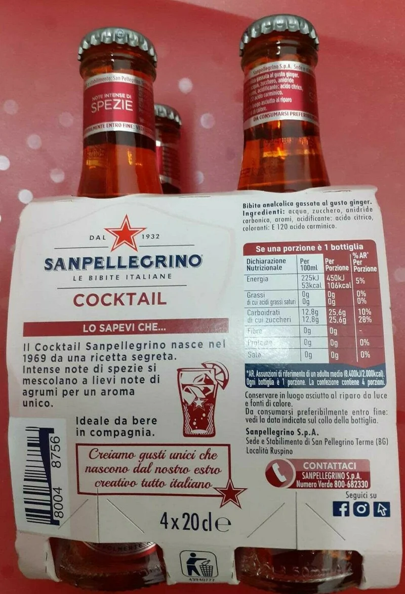 SAN PELLEGRINO COCKTAIL 20 CLx 24 BOTTIGLIE NUOVE E QUALITA SUPERIORE VP