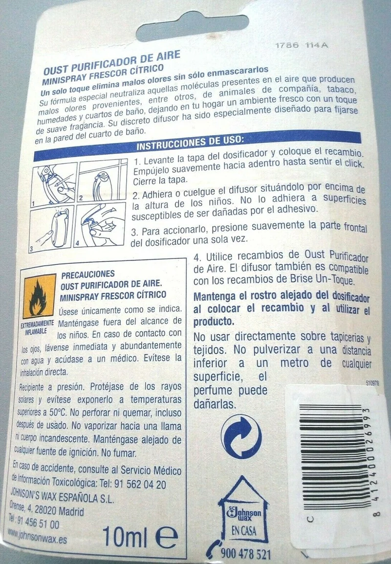 Deodorante Casa Oust minisray ml 10 x 12 pezzi FRESCHEZZA ALLA CITRONELLA